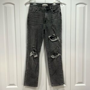 PACSUN Black Stonewash Mom Jeans. Size:25